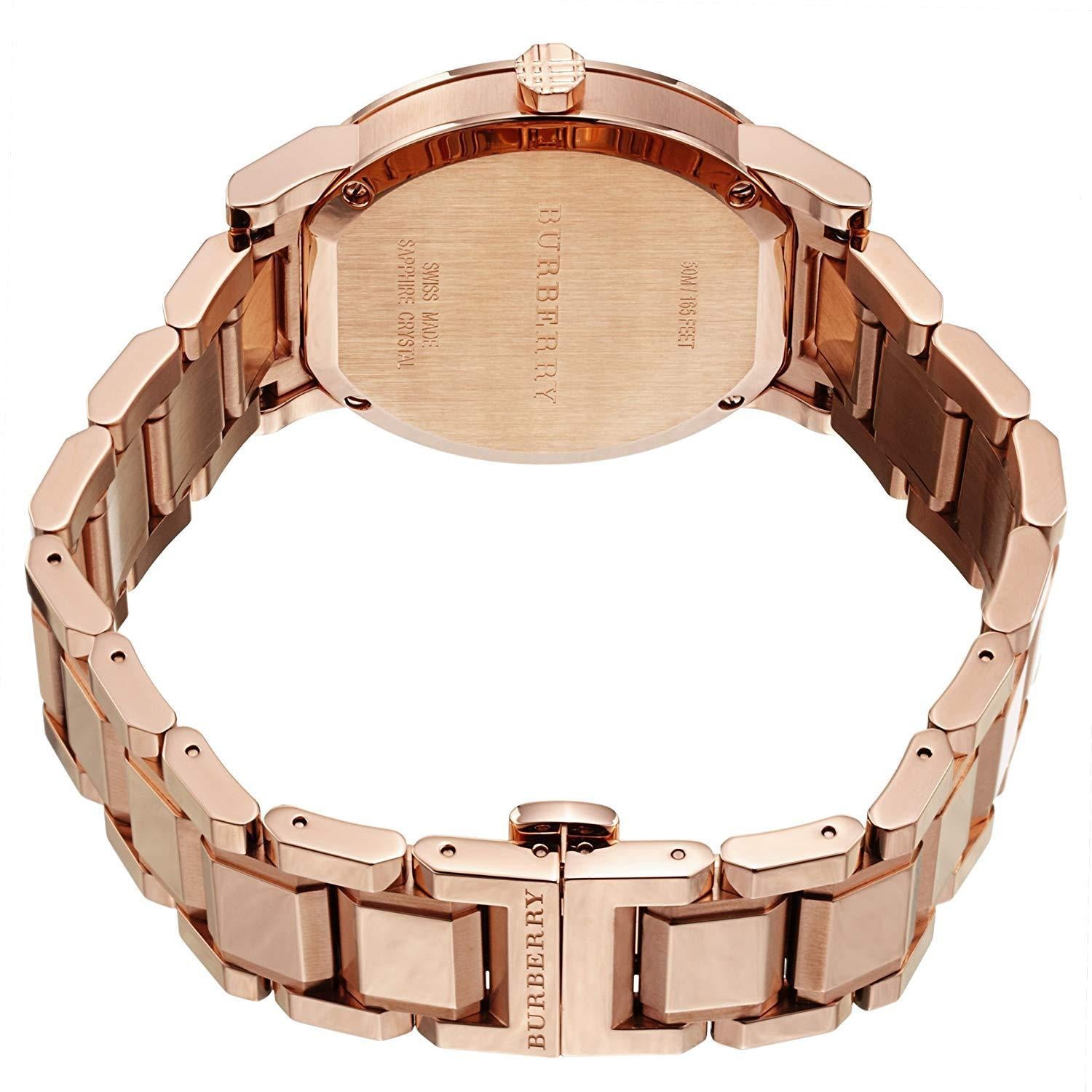 Burberry BU9353 Taupe Chronograph Zifferblatt Roségold plattiertes Stahl Herren Uhr Burberry BU9353 Taupe Chronograph Zifferblatt Roségold plattiertes Stahl Herren Uhr